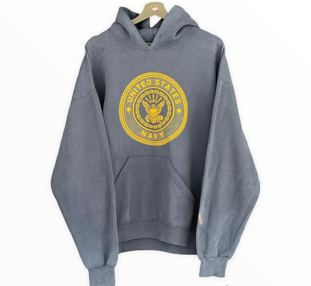 US NAVY Jerry Lorenzo Style Hoodie OG wash out navyblue – Unique