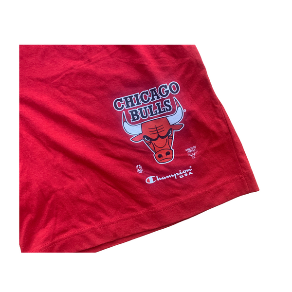 NEW Champion jersey line Chicago Bulls NBA Sweat Shorts red Size L