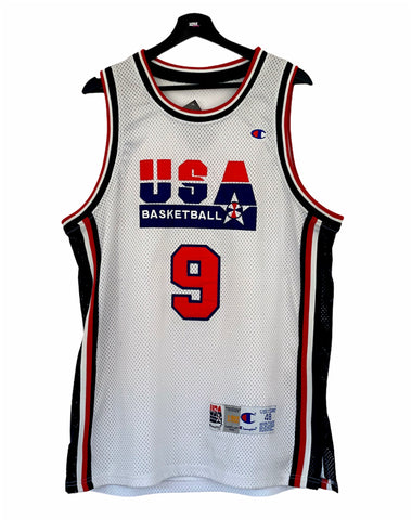 Champion Dream Team USA Jordan 9 OG Jersey  White Size 48 freeshipping - Unique Pieces Vintage