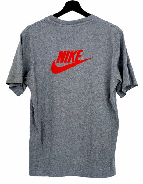 Nike Large Corp Logo Front and Backprint Grey Tag T Shirt Tee Grey Large freeshipping - Unique Pieces Vintage