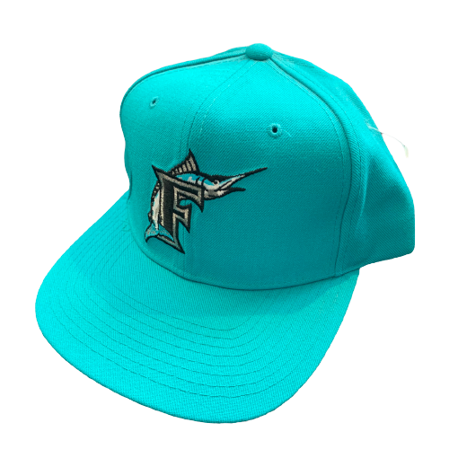 Vintage Cap Florida Marlins MLB Snapback stitched turquoise one size freeshipping - Unique Pieces Vintage