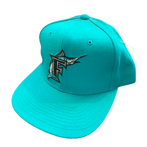 Vintage Cap Florida Marlins MLB Snapback stitched turquoise one size freeshipping - Unique Pieces Vintage