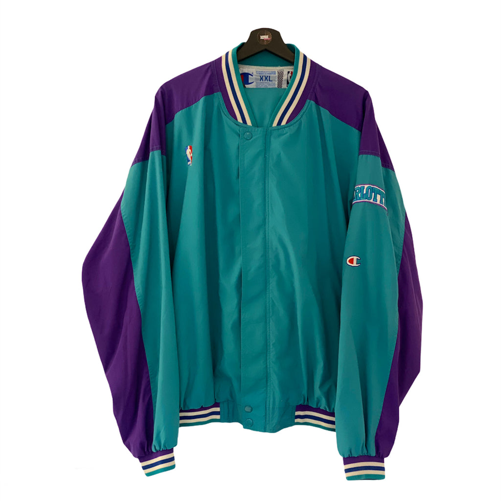 Starter Charlotte Hornets Turquoise Denim Varcity Jacket (XL
