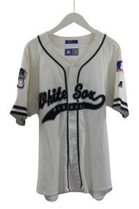 Starter Men's XL Vintage Baseball Button Up Mesh Jersey Script Spell  Out Logo