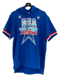 Mitchell & Ness NBA All-Stars short sleeve sweater Hoodie Blue Medium freeshipping - Unique Pieces Vintage