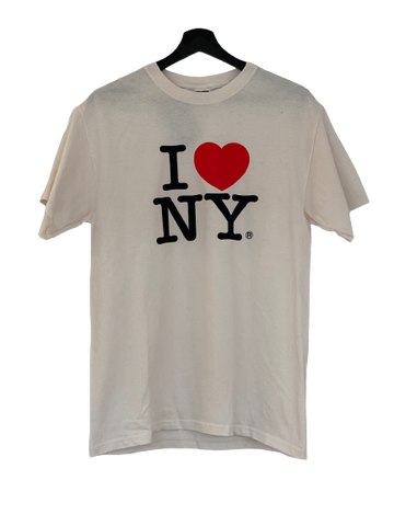 I LOVE New York BIG APPLE  T Shirt Tee White Medium freeshipping - Unique Pieces Vintage