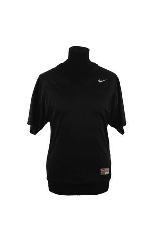 Nike plain swoosh Football Jersey  T Shirt Tee Black Kids L small freeshipping - Unique Pieces Vintage