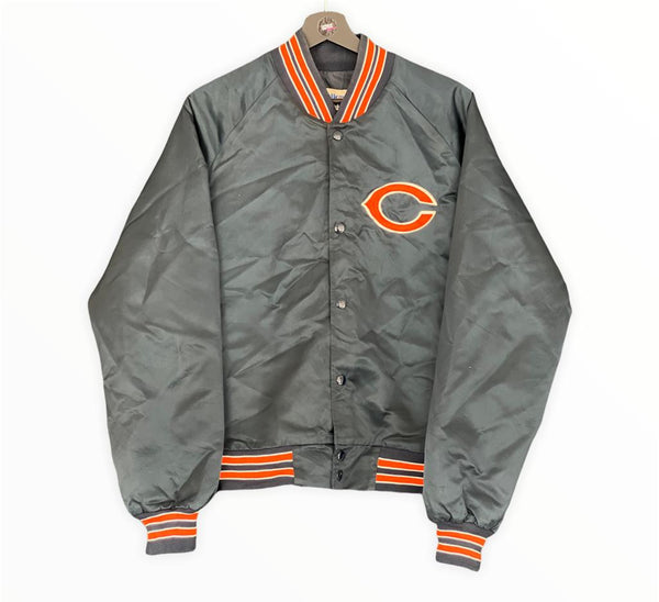 Chalk Line Chicago Bears NFL Pro Line satin jacket navy orange Size medium