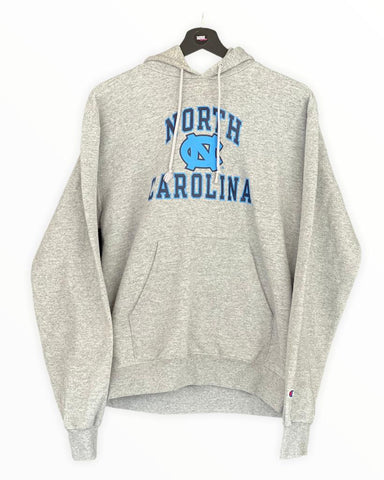 Champion North Carolina Tar Heels Big Logo College Hoodie Sweatshirt grey medium