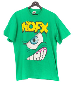 NOFX Y2K Metal band Mons Tour Shirt T Shirt Tee Frontprint back green large