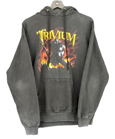 Trivium Metal band Hoodie Sweater sweatshirt Frontprint back Black wash Large