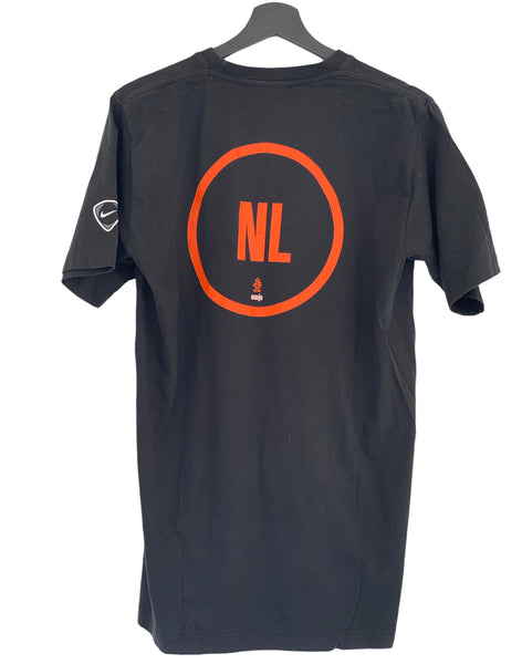 Nike Football NL Netherlands spell out grey tag T Shirt Tee Black / Orange Medium freeshipping - Unique Pieces Vintage