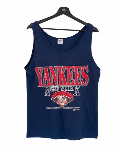 New York Yankees Tank Top aseall jersey MLB dark blue  Medium freeshipping - Unique Pieces Vintage