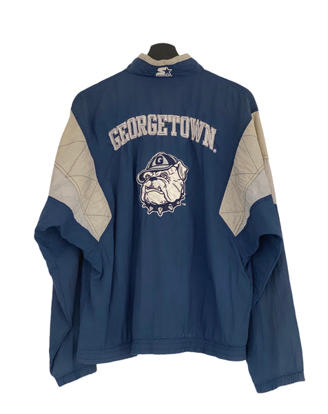 Starter Georgetown Hoyas College NCAA  Windbreaker blue/ grey XLarge freeshipping - Unique Pieces Vintage