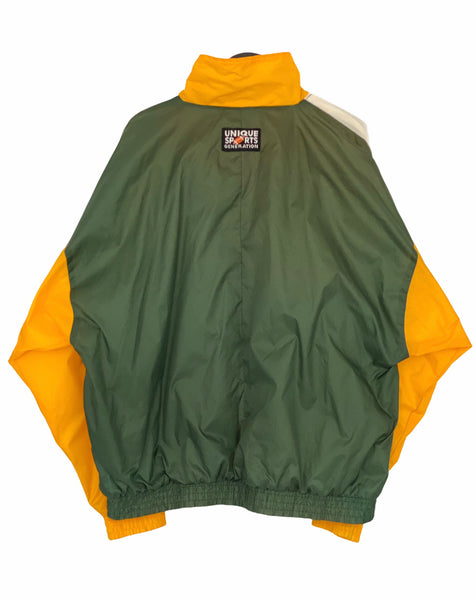 Unique Sports Green Bay Packers NFL half zip jacket green/ yellow XLarge freeshipping - Unique Pieces Vintage