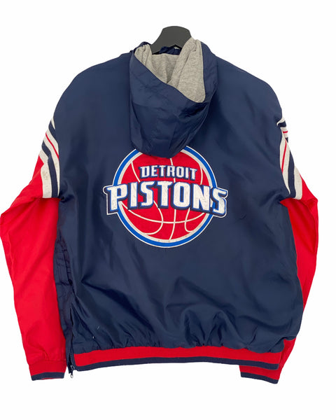 G3 Carl Banks Detroit Pistons NBA half zip jacket blue/ red XSmall freeshipping - Unique Pieces Vintage