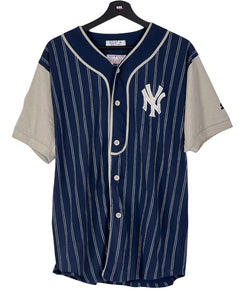 Starter New York Yankess MLB Baseball striped jersey blue/ grey Size Medium