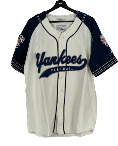 Starter New York Yankees spell out Baseball Jersey MLB off white/blue XLarge