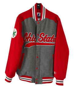 Starter Ohio state NCAA Buckeyes Wool Varsity Jacket Red / grey Size Large