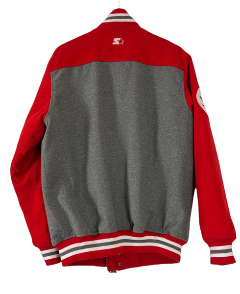 Starter Ohio state NCAA Buckeyes Wool Varsity Jacket Red / grey Size Large