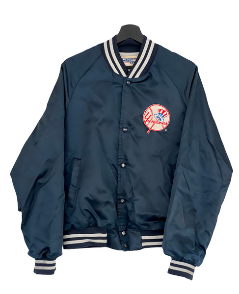 Chalk Line New York Yankees baseball satin jacket blue white Size medium
