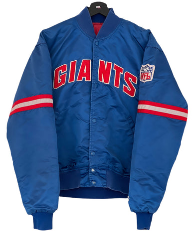 Starter New York Giants Satin Bomber Jacket NFL Pro Line royal blue Large