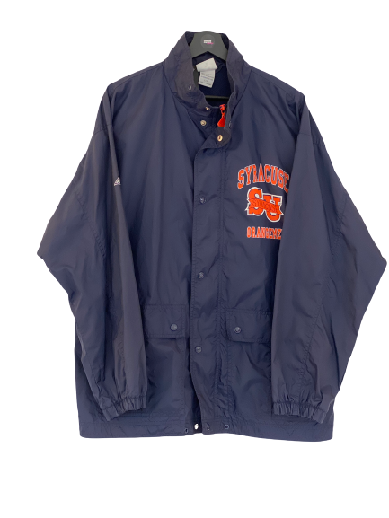 Apex One Syracuse university Coach jacket Wind jacket Darkblue/ Orange  Large freeshipping - Unique Pieces Vintage