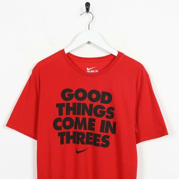 Nike Big Graphic Logo T Shirt Tee Red Medium freeshipping - Unique Pieces Vintage