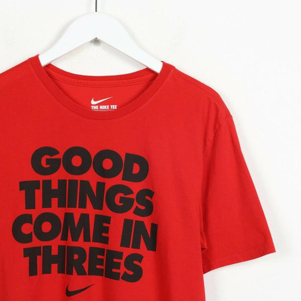 Nike Big Graphic Logo T Shirt Tee Red Medium freeshipping - Unique Pieces Vintage