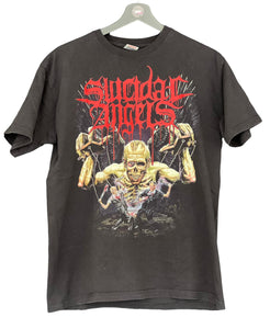 Suicidal Angels Metal band Shirt T Shirt Tee Frontprint back Black wash medium