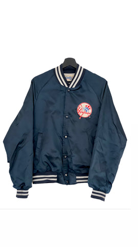 Chalk Line New York Yankees MLB Baseball jacket satin jacket blue white Size Medium