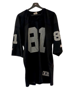 Starter Los Angeles Raiders Football Jersey NFL T Shirt Tee Black Silver Large freeshipping - Unique Pieces Vintage
