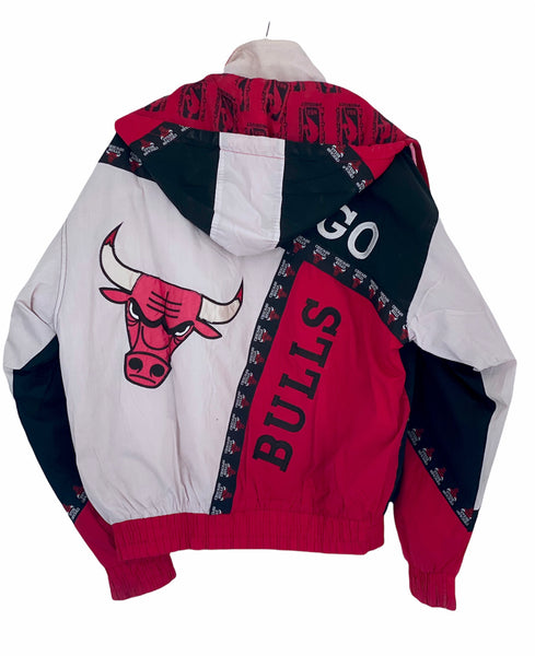 Pro Player Chicago Bulls NBA Down jacket Jacke Red/ Black- white  Medium freeshipping - Unique Pieces Vintage