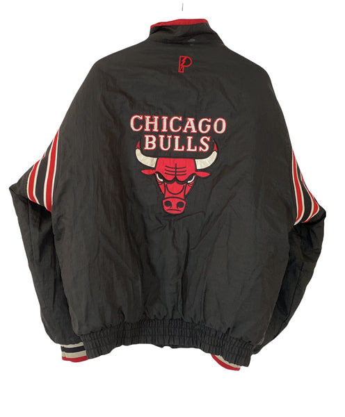 Pro Player Chicago Bulls NBA Bomber jacket reversible Black Red/ Black- white  Large freeshipping - Unique Pieces Vintage