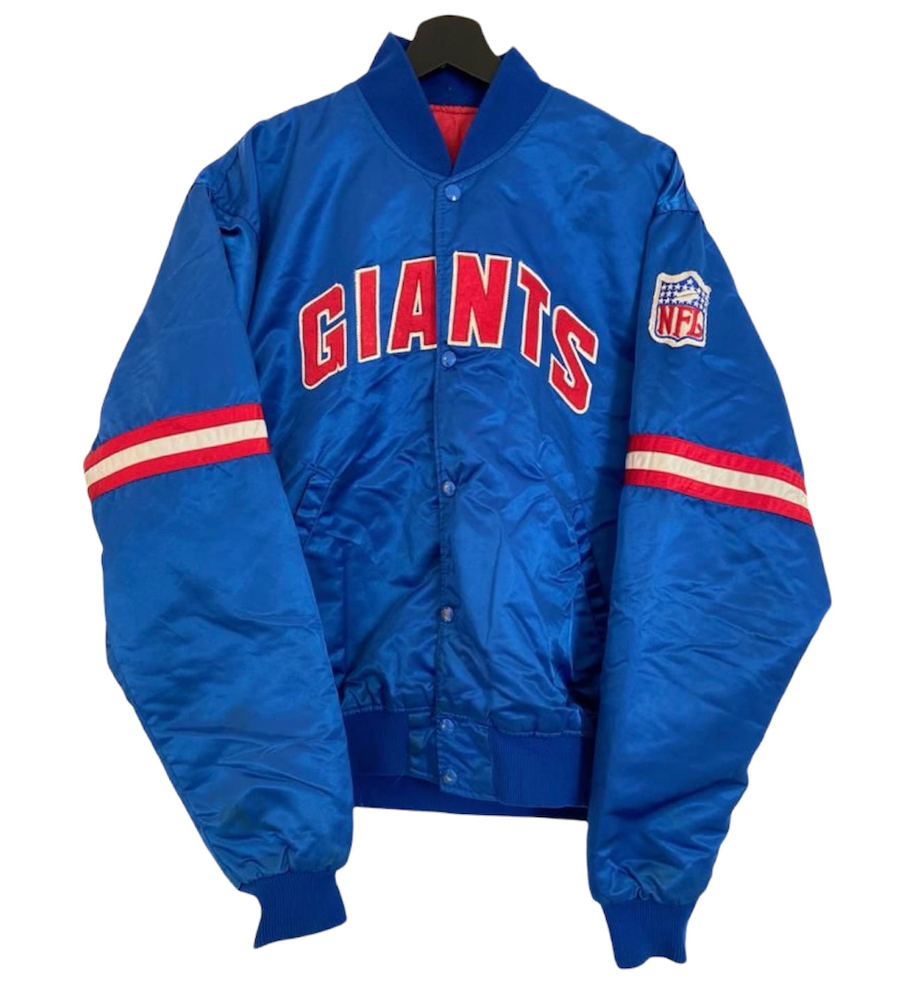 Starter New York Giants Satin Bomber Jacket NFL Pro Line royal blue XLarge