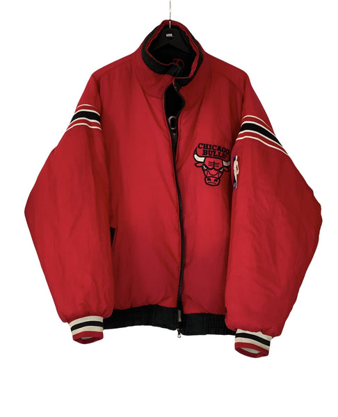 Pro Player Chicago Bulls NBA Bomber jacket reversible Black Red/ Black- white  Large freeshipping - Unique Pieces Vintage