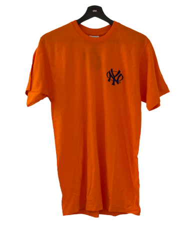 Twins New York Yankees stitched NY T Shirt Tee Orange small freeshipping - Unique Pieces Vintage